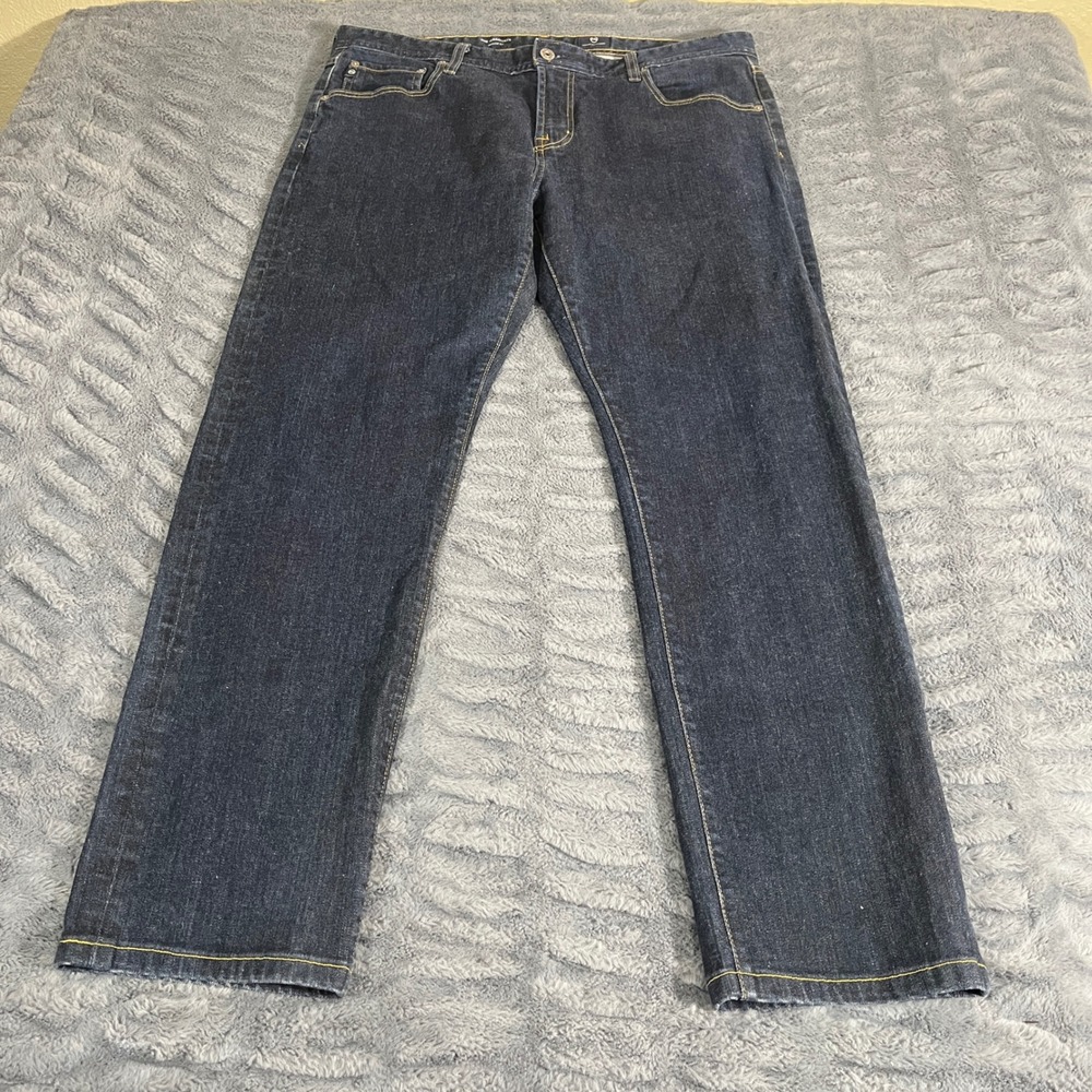AG Adriano Goldschmied The Graduate Tailored Leg Jeans 38x30 Dark Wash Indigo